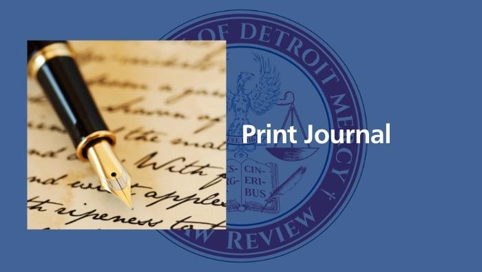 Detroit Mercy Law Print Journal